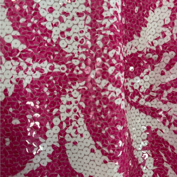 Lilly Pulitzer Airbella sequin shift dress  Pink &White Patterned Dress size 6 - Picture 2 of 12